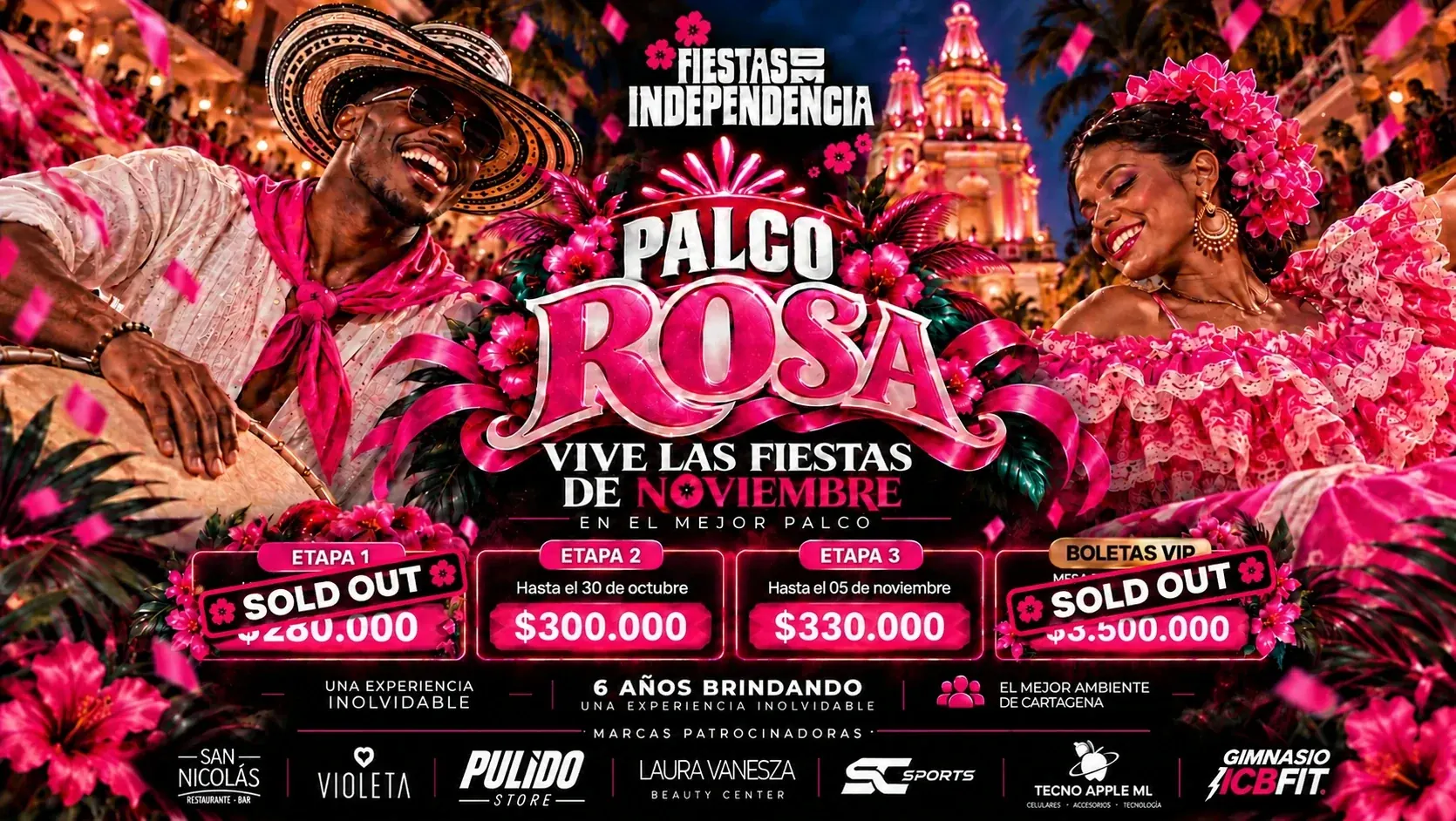 Palco Rosa · Fiestas de Independencia · preventa de entradas